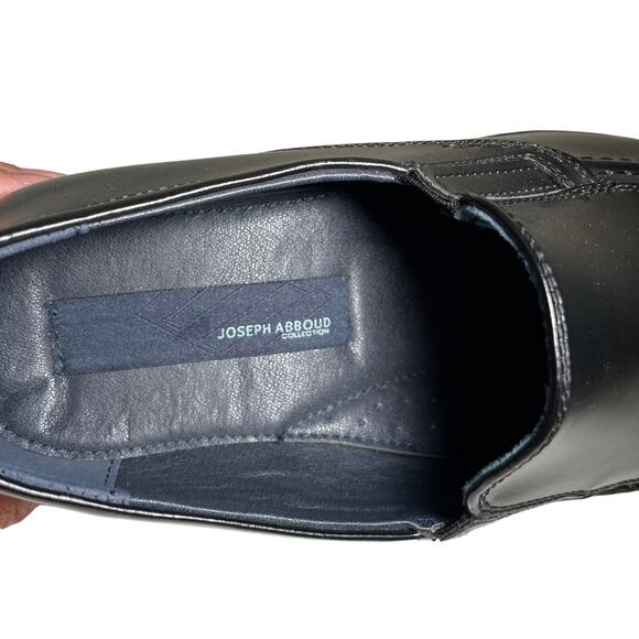 JOSEPH ABBOUD COLLECTION Mens Leather Slip On Loafer Black Size 10 Formal Career - Picture 7 of 8